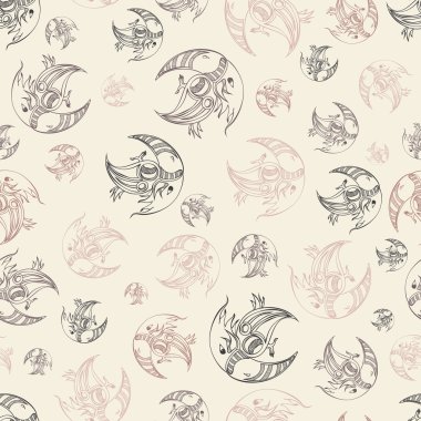 İle Seamless Modeli el pastel renkler üzerinde çizilmiş toucan