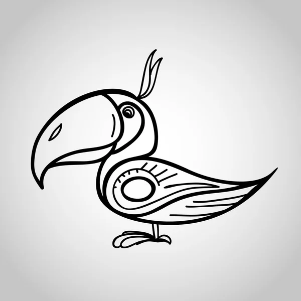 Ilustração vetorial do pássaro abstrato — Vetor de Stock
