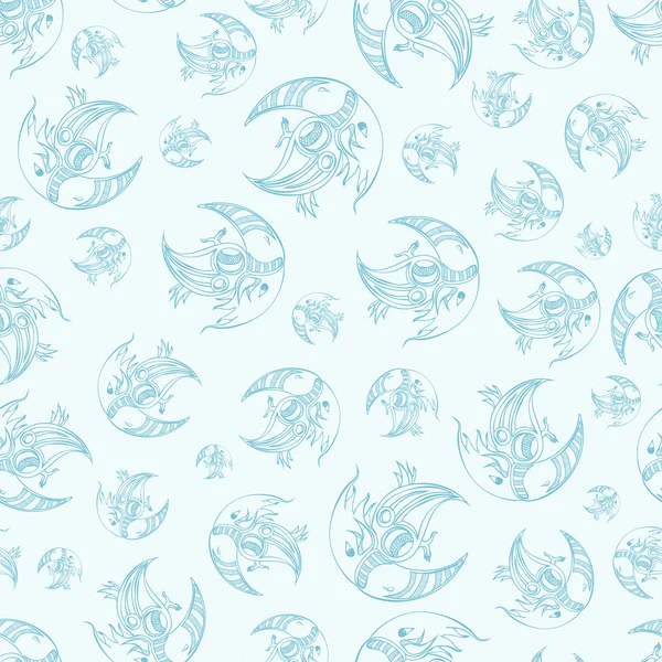 かわいいオオハシの青のシームレス パターン — ストックベクタ