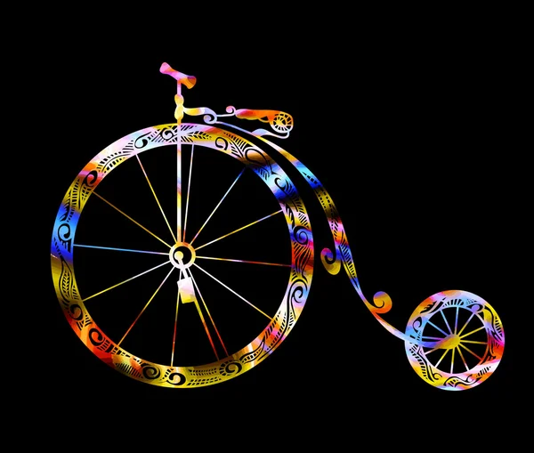 Retro bicycle. Vector sketch illustration. — Stock Vector