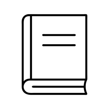 Minimalist closed book icon symbolizing knowledge