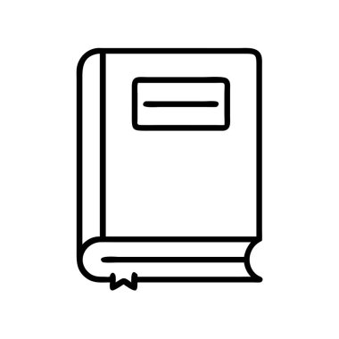 Kitap simgesi, öğrenme için temiz satır sanat çizelgesi