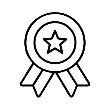 Yıldız ikonlu ödül rozeti kalite ve başarıyı temsil ediyor