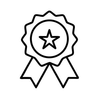 Başarı rozeti, yıldız ve kurdele özeti.