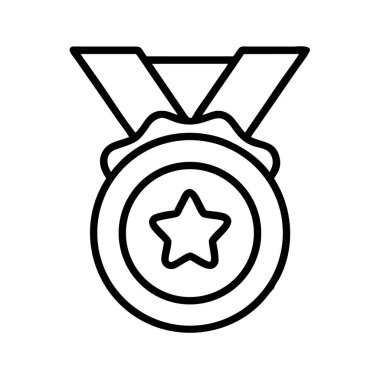 Başarı ve başarı için yıldız simgesi ile ödül madalyası
