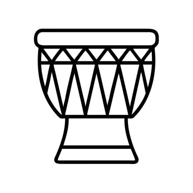 Müzikal ritim enstrümanı için Djembe davul taslak simgesi