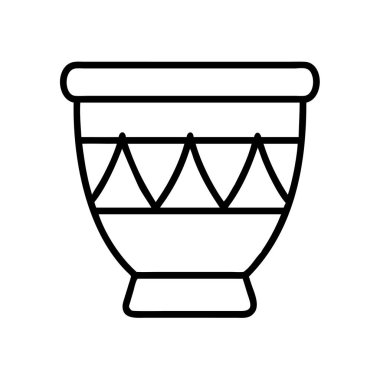 Üçgen desenli bir djembe davulunun ana simgesi