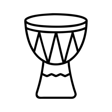 Müzikal ses için Afrika djembe davul ana hatları simgesi