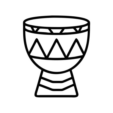 Djembe davul hattı sanat simgesi kültürel müzik enstrümanı