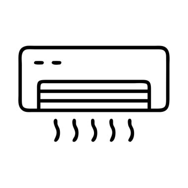 Klima kontrol sistemi çizgisi resim simgesi