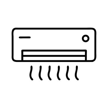 Serin hava akışı sembollü klima simgesi