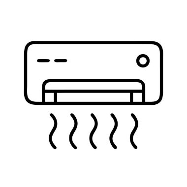 Akan hava ile ev klima hattı resim simgesi.