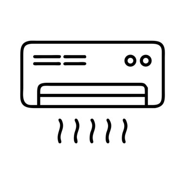 Soğutma ve rahatlık için klima ana hatları simgesi.