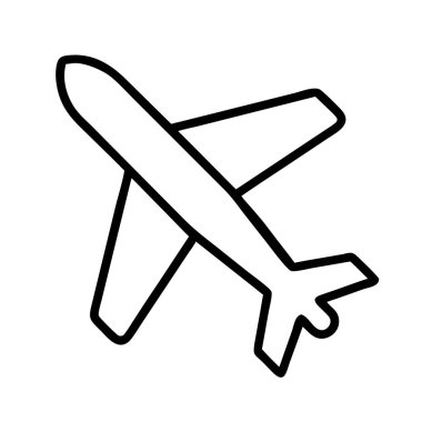 Uçak çizgisi simgesi seyahat ve havacılık simgesi