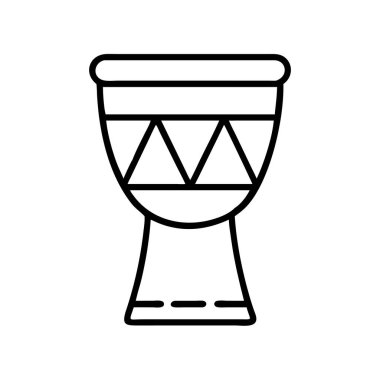 Djembe davul enstrümanı simgesi müzik sembolü