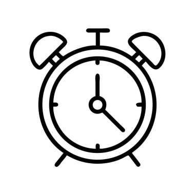 Alarm saatinin basit satır resim simgesi @ info: whatsthis.