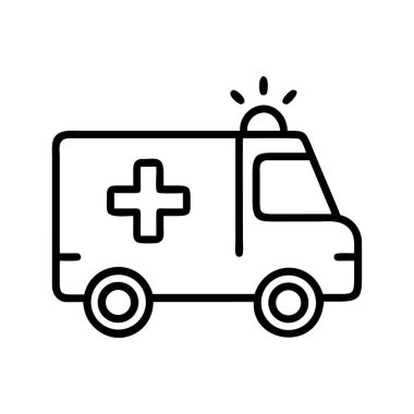Ambulans simgesi acil tıbbi servis aracı