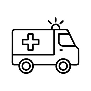 Ambulans hattı simgesi acil tıbbi servis