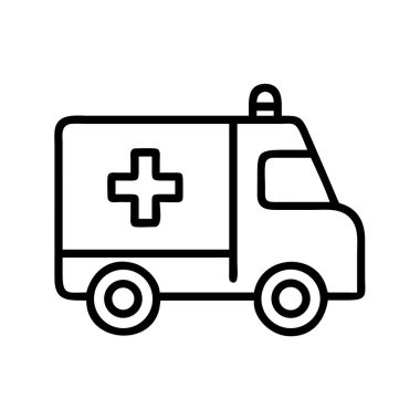 Ambulans acil tıbbi servis aracı taslağı