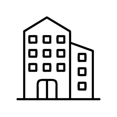 İş hizmetleri için modern yapı çizgisi resim simgesi