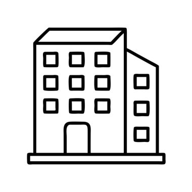 Modern ofis binası veya apartmanın ana simgesi