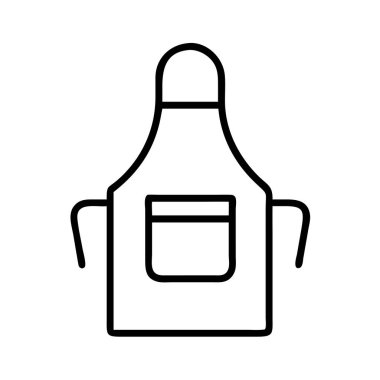 Mutfak önlüğü ikonu basit vektör sanatı özeti