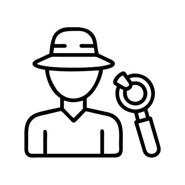 Büyüteç simge grafiğiyle araştırmacı