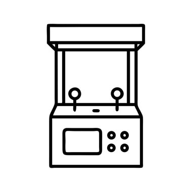 Arcade oyun makinesi vektör ana hatları resimleme