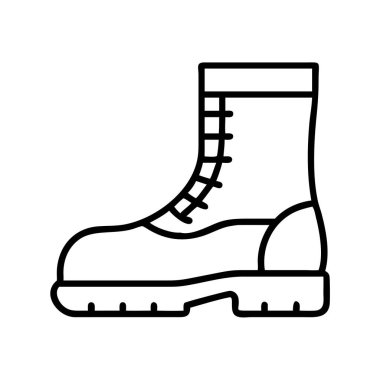 Askeri savaş botu ana hatları vektör grafik sanatı