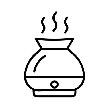Sıhhat ve rahatlama için Aroma dağıtıcı çizgi simgesi