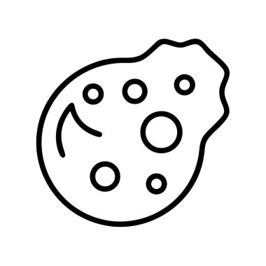 Çikolata parçalı kurabiye taslak ikonu, fırında tatlı.