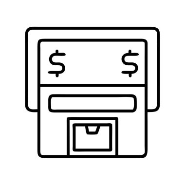 Para çekme için ATM simgesi, basit özet