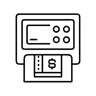 ATM para çekme bankacılık simgesi