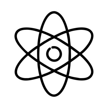 Soyut atom ikonu illüstrasyon bilim teknolojisi sembolü
