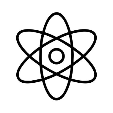 Yörüngedeki elektron sembollü atomik yapı simgesi