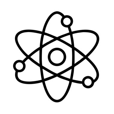 Bilim, fizik, kimya, enerji ve teknoloji için atom simgesi