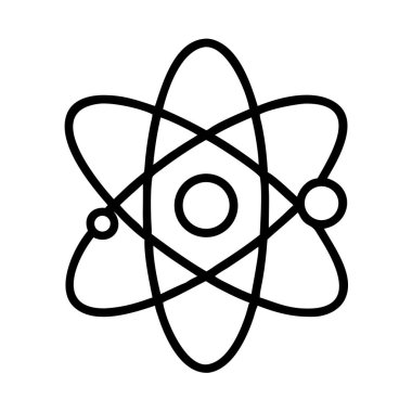 Atom simgesi bilim sembolü diyagram çekirdeği elektronları.