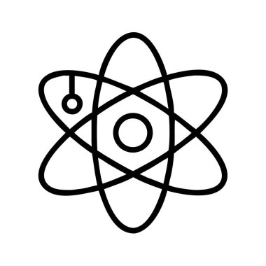 Bilim ve teknolojiyi temsil eden basit atom simgesi