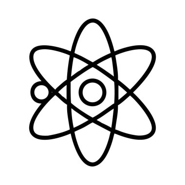 Atomik yapı simgesi; bilim, fizik, kimya sembolü