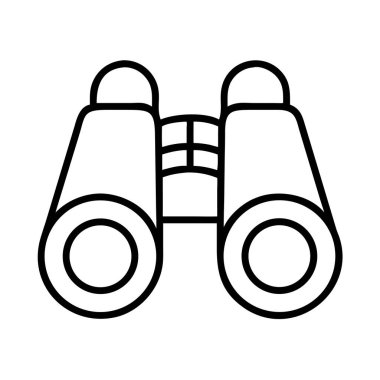 Bir dürbünü temsil eden parlak, modern bir taslak simgesi, keşif kavramlarını, uzun mesafeli görüşü ve macerayı resmetmek için mükemmel. Web, uygulama veya yazdırma için ideal.