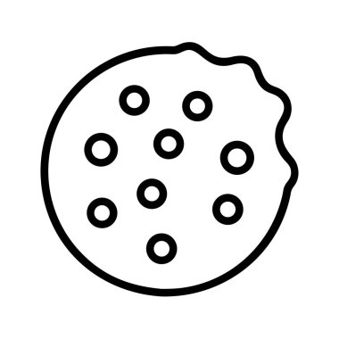 Yuvarlak çikolatalı kurabiyenin basit bir simgesi. Yanından bir ısırık alınmış. Lezzetli abur cuburları, tatlı aşermelerini, hoşgörü ve sağlıksız yeme alışkanlıklarını simgeliyor..