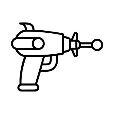 Klasik bir bilim kurgu ışın tabancasının ana simgesi, geçmişe dönük estetik ve klasik uzay macera oyuncaklarını anımsatıyor. Oyun, çizgi roman ve nostaljik temalar için ideal..