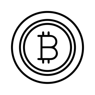 Bitcoin kripto para sembolünün minimalist çizgi sanat simgesi. Dijital para, engelleme teknolojisi ve küresel finansal yenilikleri somutlaştırır. Yatırım, ticaret ve modern ekonomi kavramları için ideal.