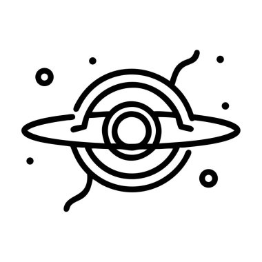 Göksel bir nesnenin minimalist çizgisi sanat tasviri, belki bir sarmal galaksi, halkalı bir gezegen, ya da yörüngesinde elementleri olan bir kara delik, ağ, uygulamalar ya da bilimsel kavramlar için mükemmel..