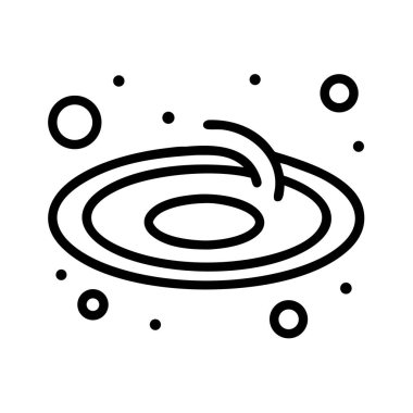 Bir sarmal galaksi, kozmik bir kara delik ya da astronomik bir girdap gibi göksel bir fenomeni tasvir eden minimalist çizgi çizimi. Alan kavramlarına ihtiyaç duyan bilim, astronomi veya dijital projeler için ideal.