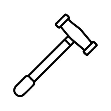 Çekicin minimalist vektör çizimi. İnşaat, hukuk, ahşap işçiliği, DIY görevleri veya yargı temalarıyla ilgili tasarım unsurları için idealdir. Temiz ve çok yönlü grafik varlığı.