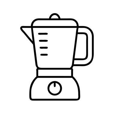 Mutfak mikserinin basit, temiz bir çizgisi çizimi, grafik tasarımı, web elementleri ya da yemekle ilgili içerik için mükemmel. Sağlıklı yemek hazırlığını temsil eder..