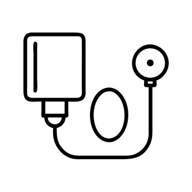 Damla ve sfinometre kan basıncı monitörlü tıbbi damar içi terapi çantasının ana tasviri. Sağlık hizmeti tasarım elementleri için uygundur.