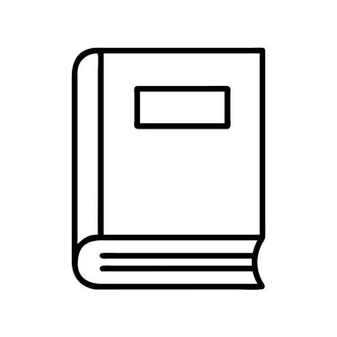 Kapalı bir kitabın minimalist çizgi sanat ikonu, okuma, öğrenme, yayınlama ve akademik uğraşlar için ideal. Temiz bir arkaplanda izole edilmiş..