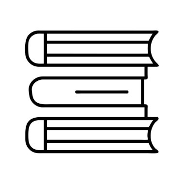 Tertemiz, minimalist bir vektör ikonu. İçinde düzgünce dizilmiş üç kitap var. Eğitim materyalleri, çalışma rehberleri, akademik web siteleri ve edebi temalar için idealdir. Bilgi için mükemmel sembol.